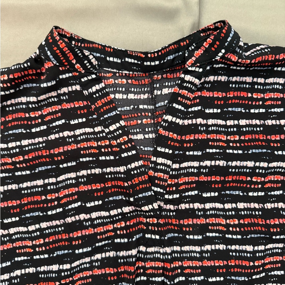 Black and Red Patterned Blouse